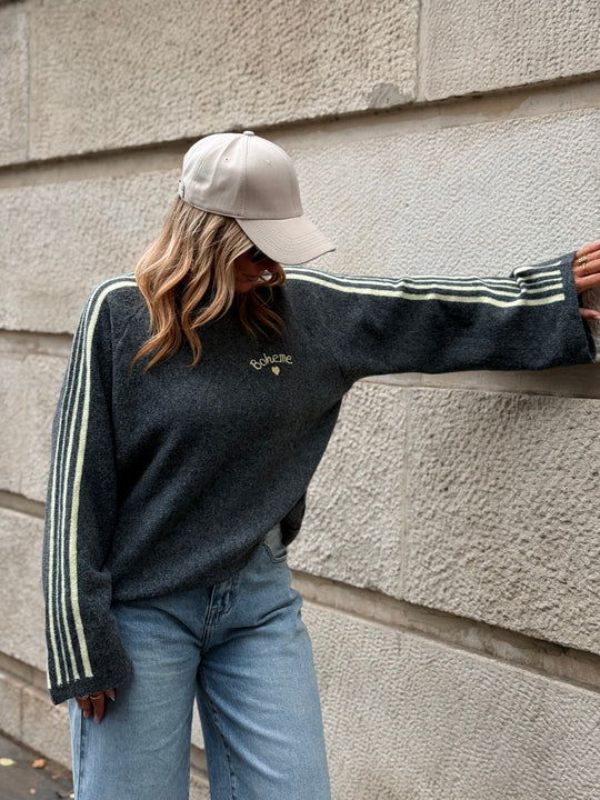 Pull à rayures manche 5587