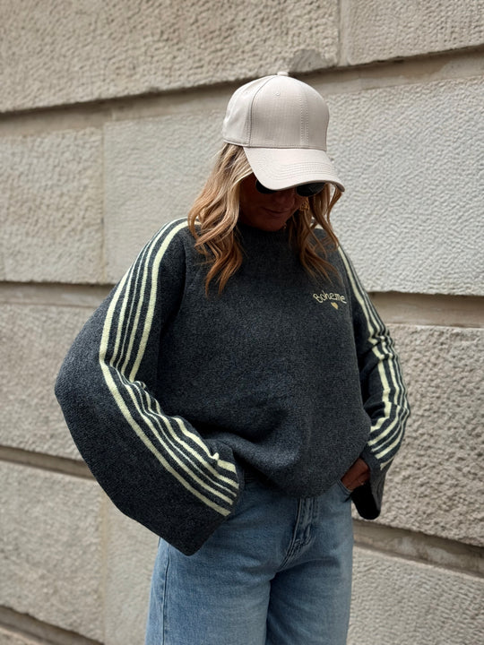 Pull à rayures manche 5587