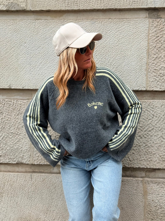 Pull à rayures manche 5587