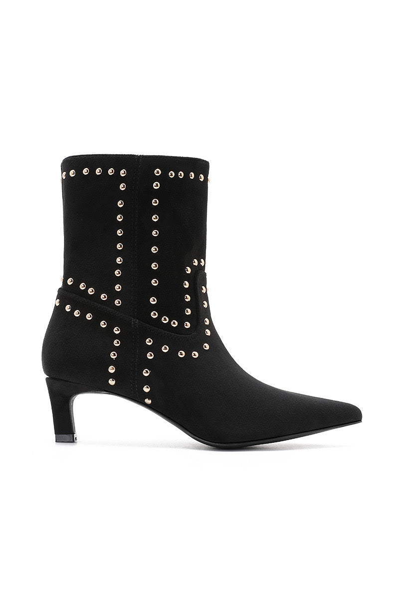 Bottines Noir clous petit talon 308