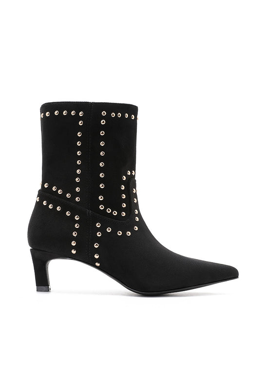 Bottines Noir clous petit talon 308