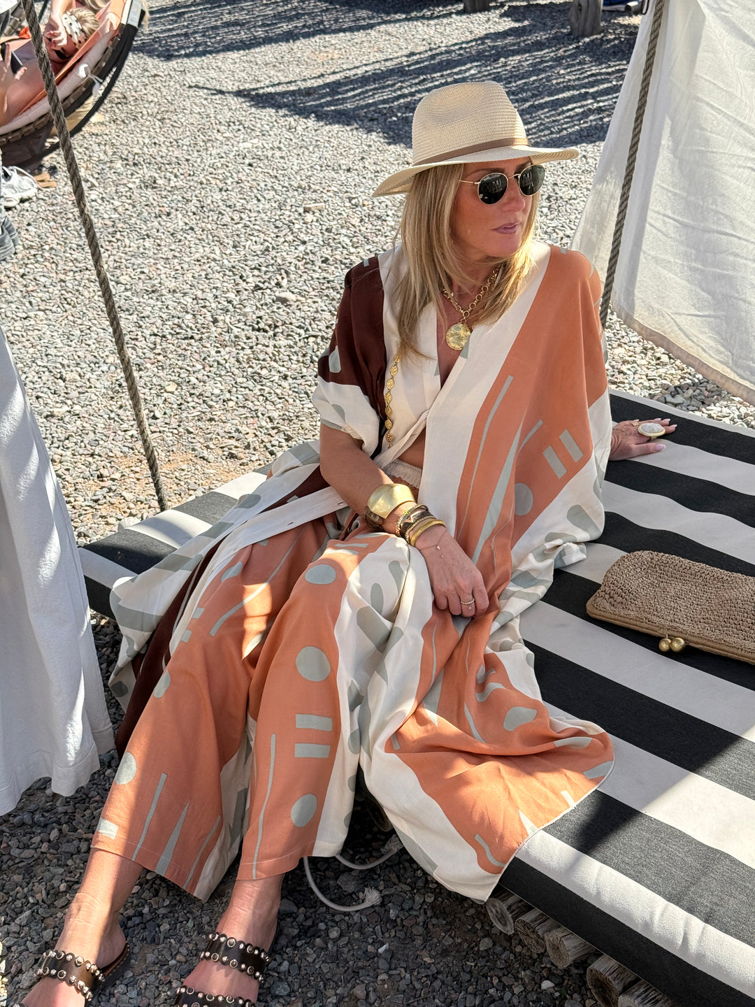 Ensemble KIMONO + pantalon orange LOUPINA S26