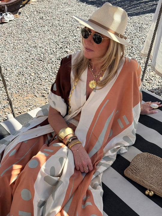 Ensemble KIMONO + pantalon orange LOUPINA S26