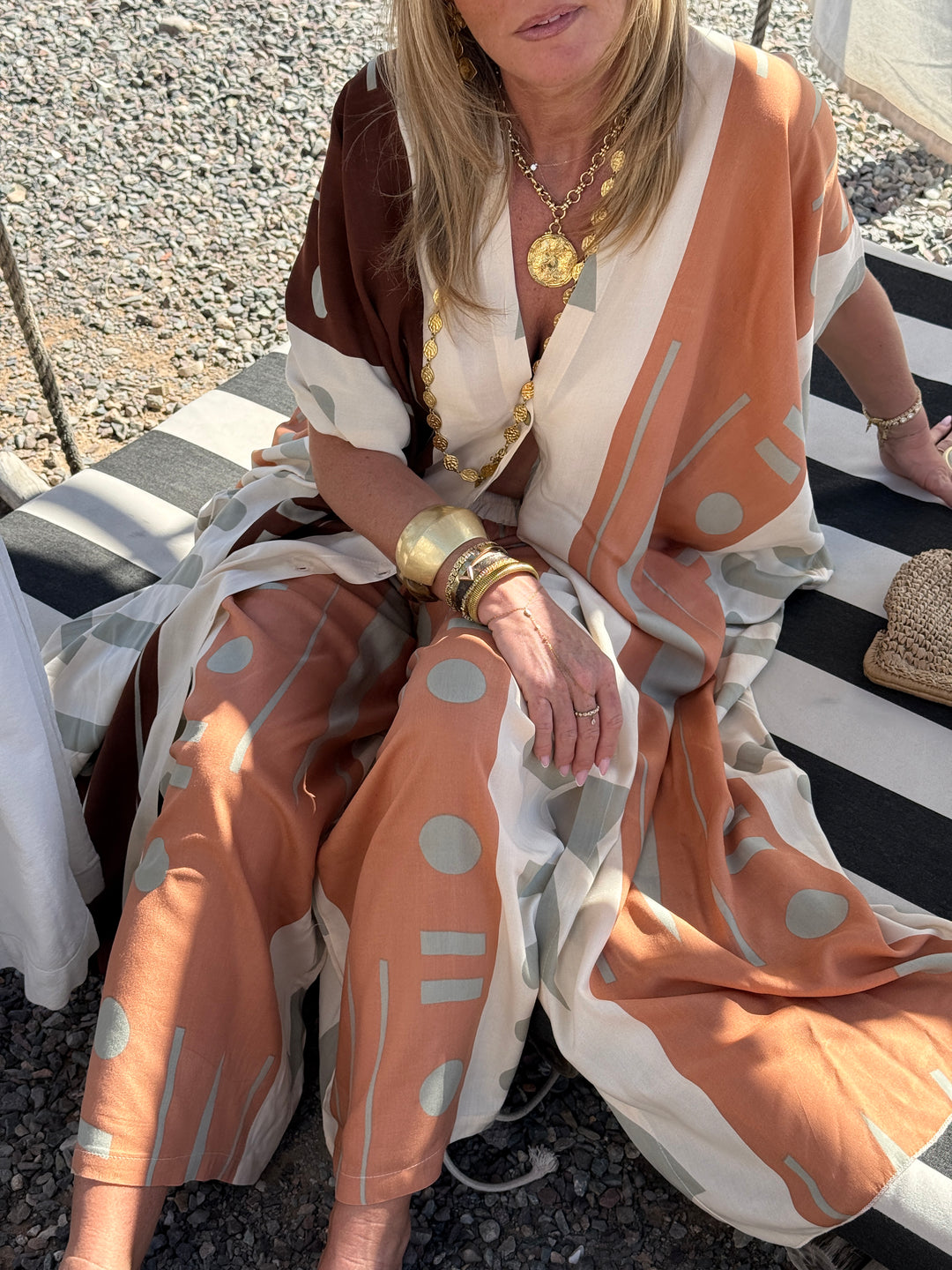 Ensemble KIMONO + pantalon orange LOUPINA S26