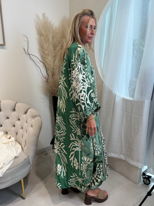 Kimono imprimée Vert