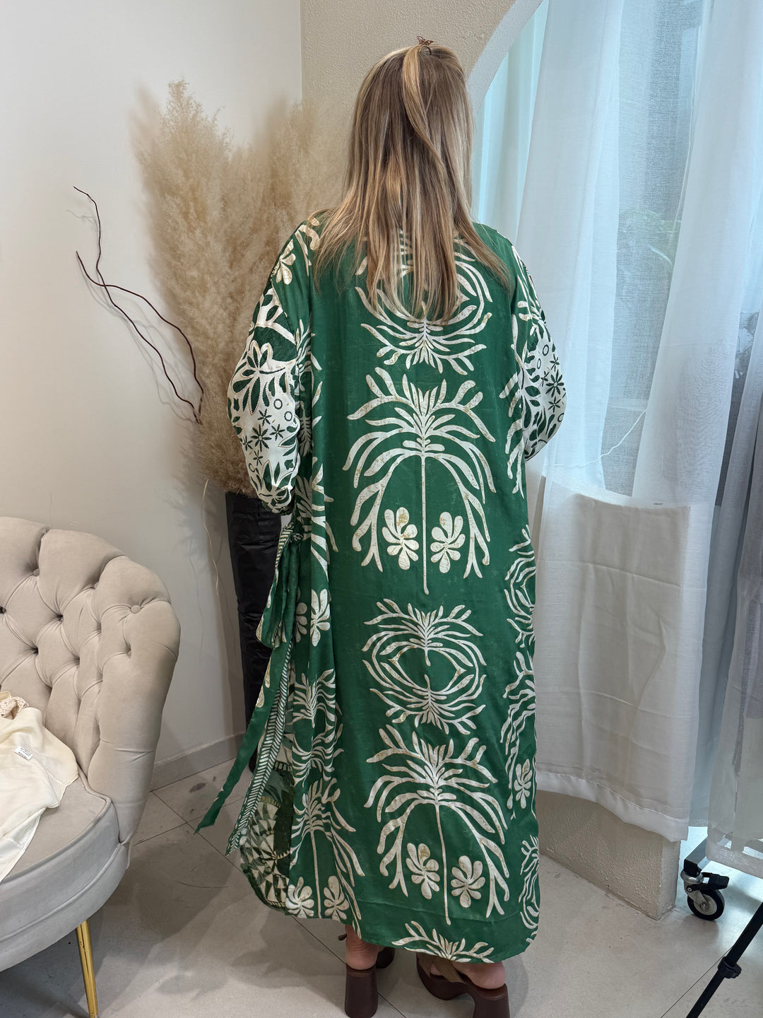 Kimono imprimée Vert