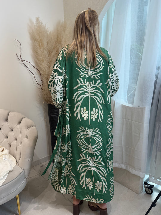 Kimono imprimée Vert