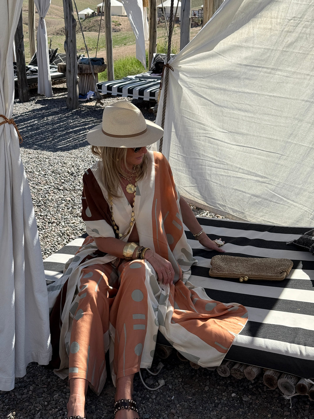 Ensemble KIMONO + pantalon orange LOUPINA S26