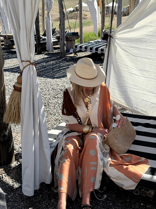 Ensemble KIMONO + pantalon orange LOUPINA S26