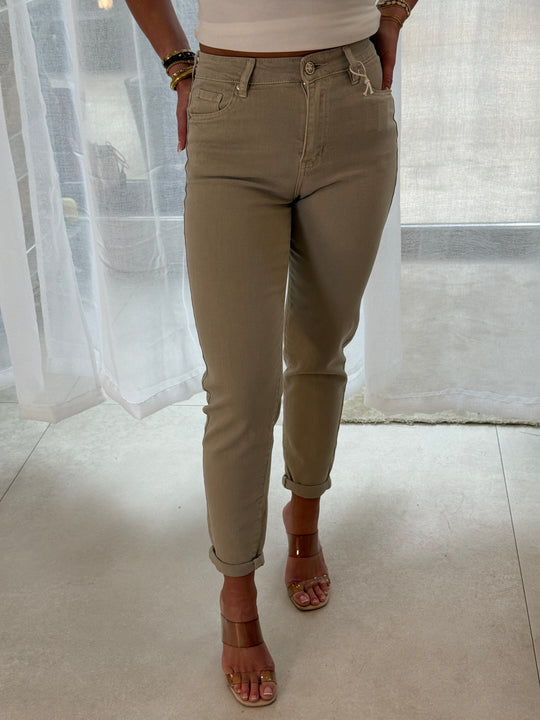 Jean mom uni Beige JW8323