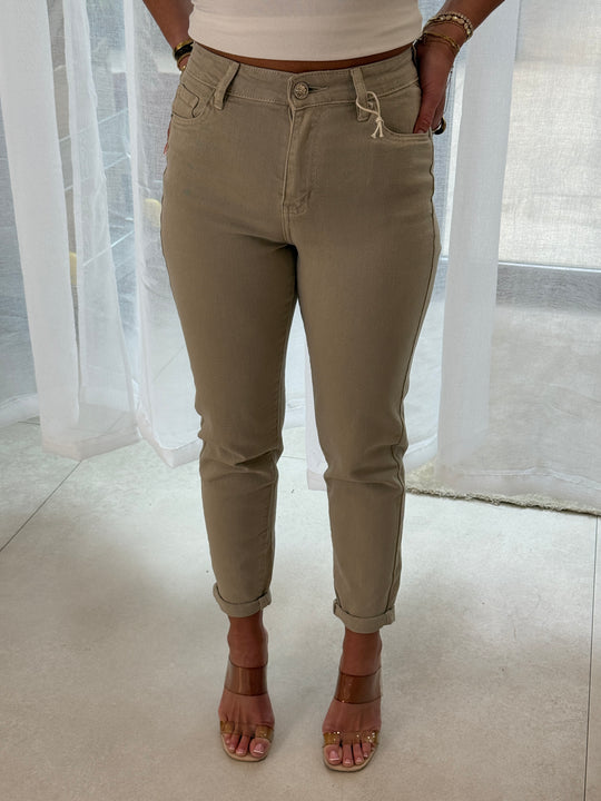 Jean mom uni Beige JW8323