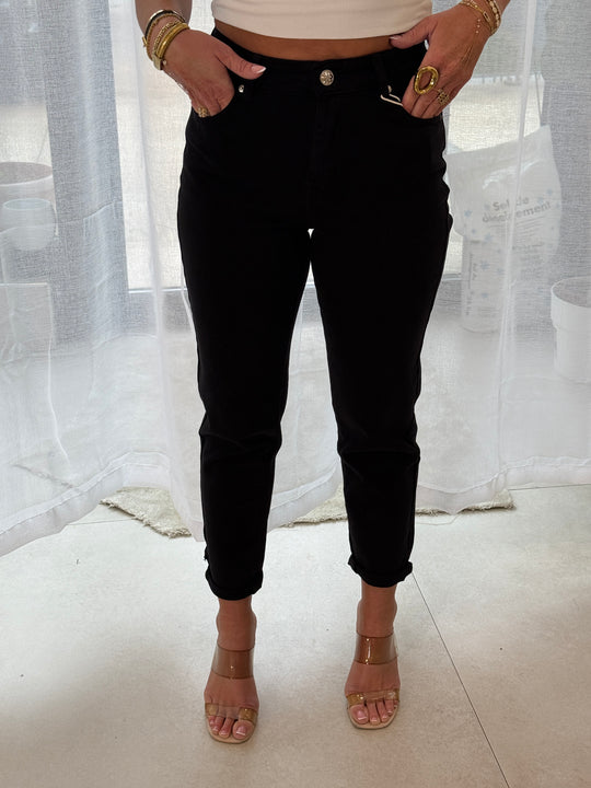 Jean mom uni Noir JW8323