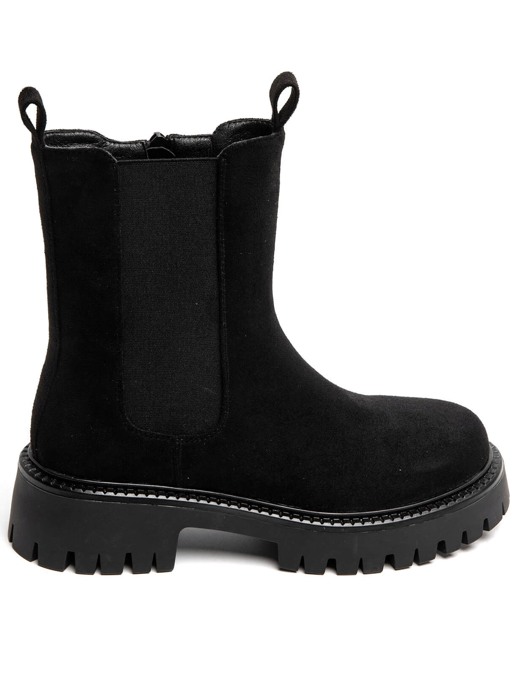 Bottines noir effet daim 6330-1