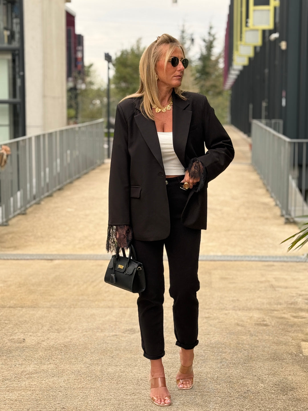 Jean mom uni Noir JW8323
