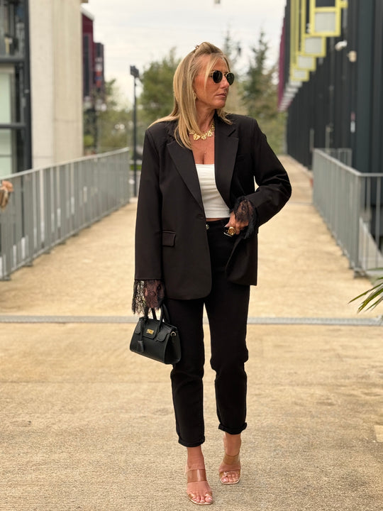 Jean mom uni Noir JW8323