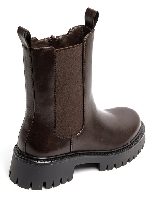 Bottines Choco similicuir 6330