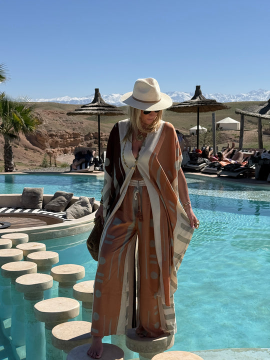 Ensemble KIMONO + pantalon orange LOUPINA S26