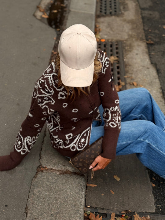 Pull gilet Bandana choco 06SC191