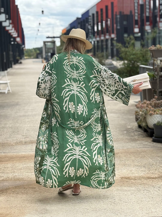 Kimono imprimée Vert N1