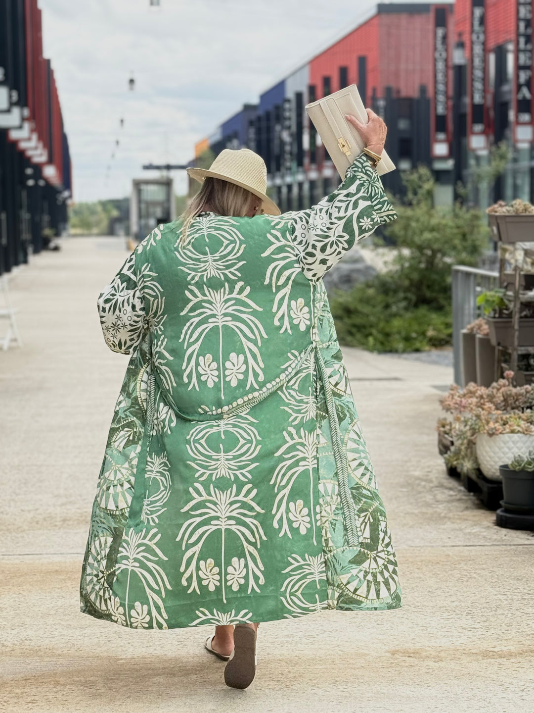 Kimono imprimée Vert N1