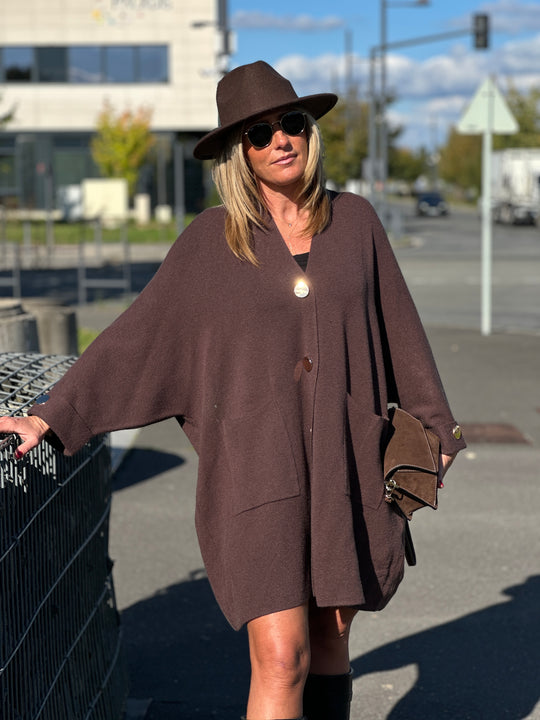 Gilet robe bouton or Choco B1541