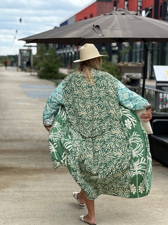 Kimono imprimée Vert N2