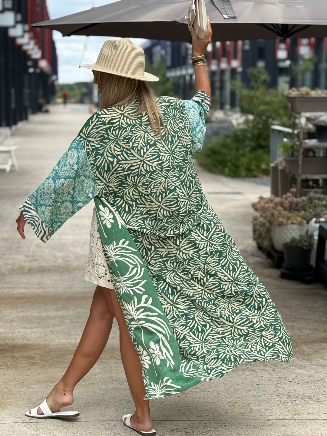 Kimono imprimée Vert N2