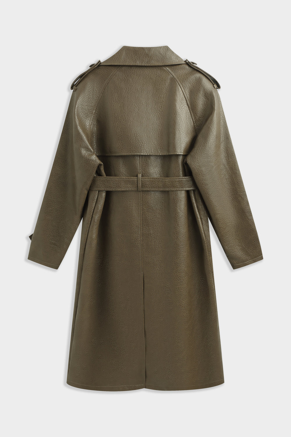 Trench similicuir kaki 2189