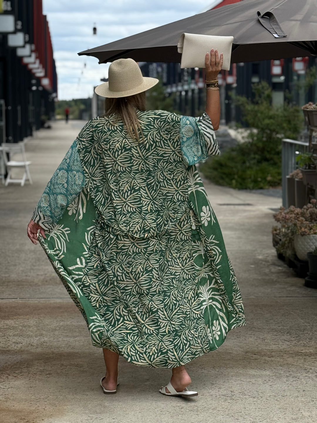 Kimono imprimée Vert N2