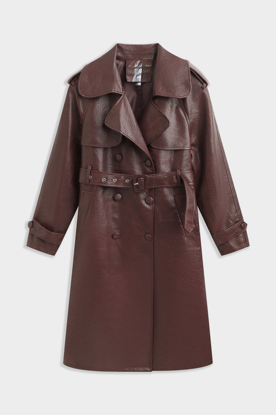 Trench similicuir Bordeaux 2189