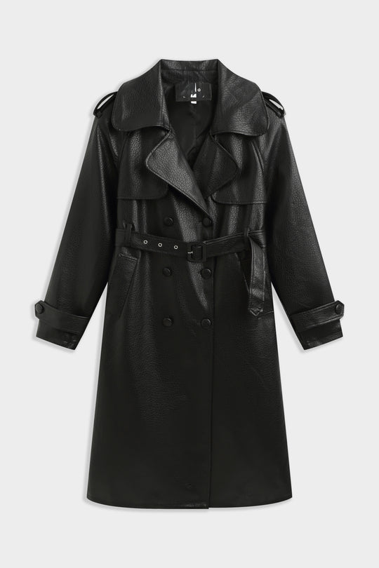 Trench similicuir Noir 2189
