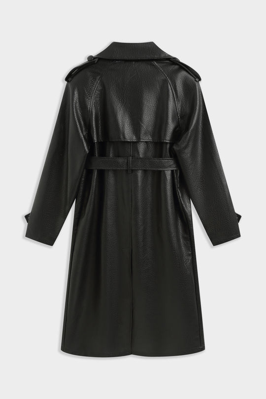 Trench similicuir Noir 2189