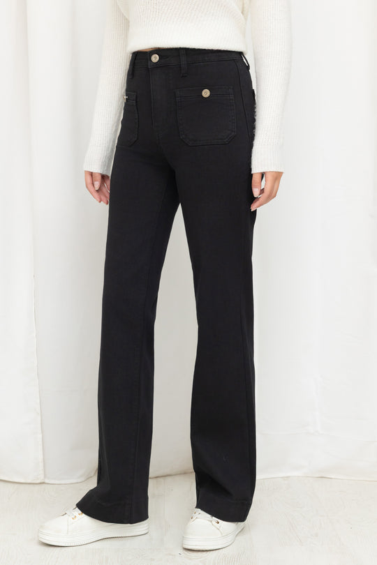 Jean Noir bouton argenté 77079