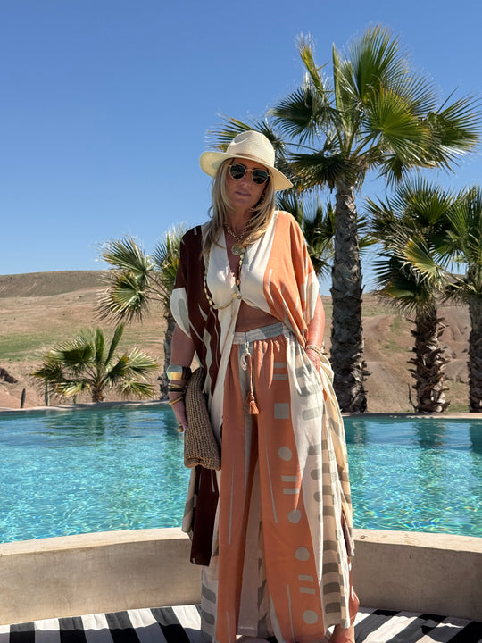 Ensemble KIMONO + pantalon orange LOUPINA S26