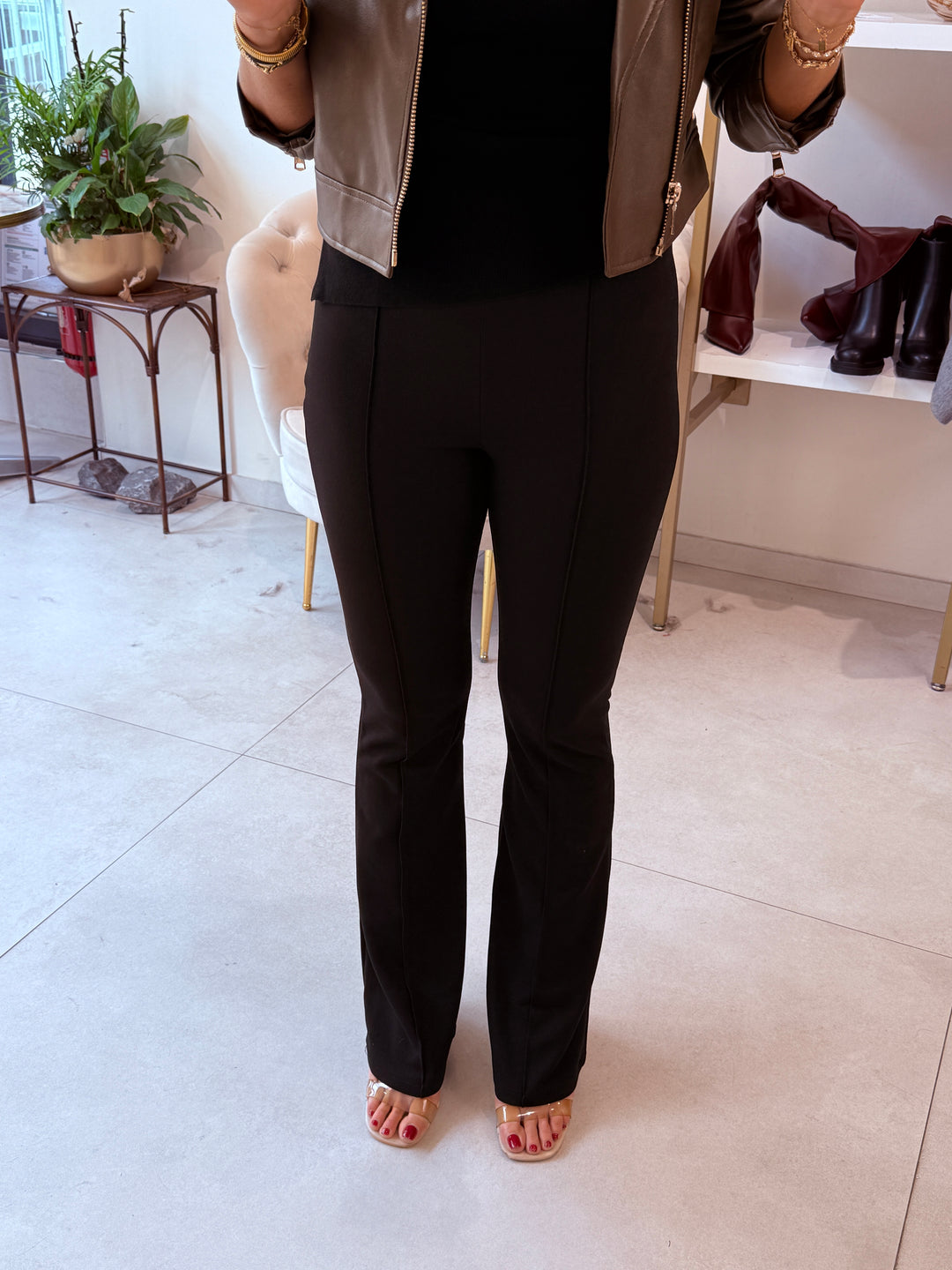 Pantalon fluide taille haute NOIR H590