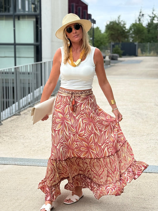 Jupe imprimée patchwork