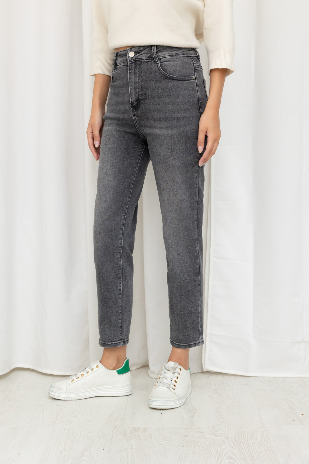Jean mom gris 77011-