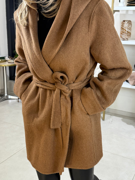 Manteau laine 8970 Camel