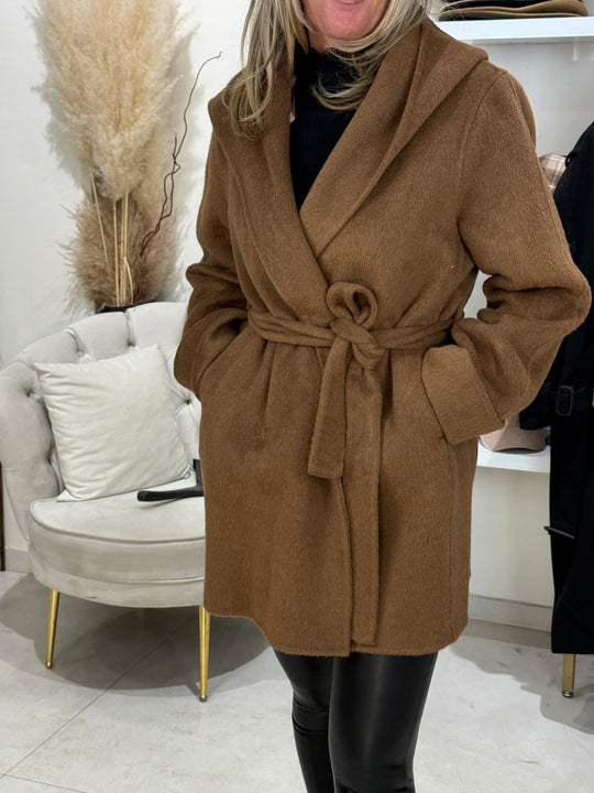 Manteau laine 8970 Camel