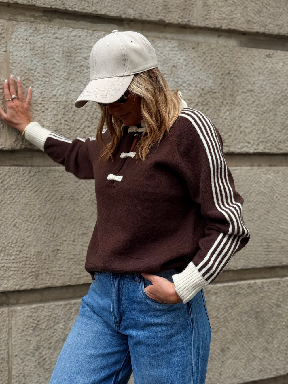 Pull col boutonné Choco 2772