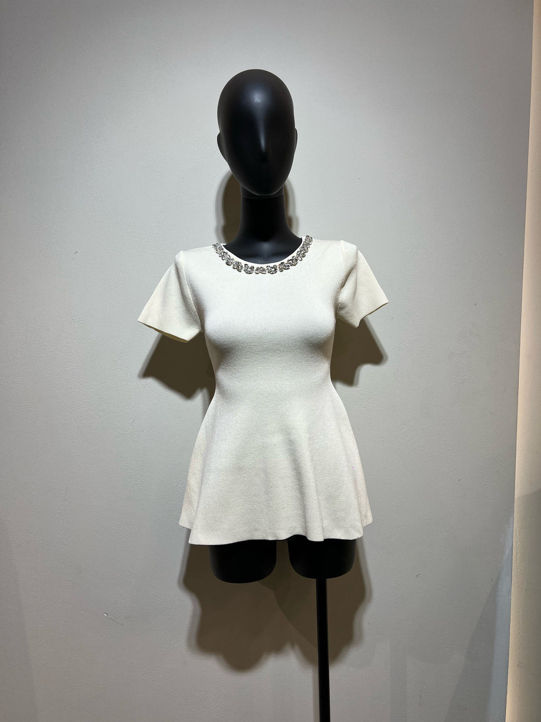 Top ceintré strass col 3213