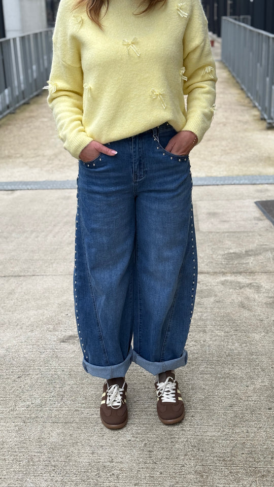 Jean Ballon Cloutés Bleu ST3017