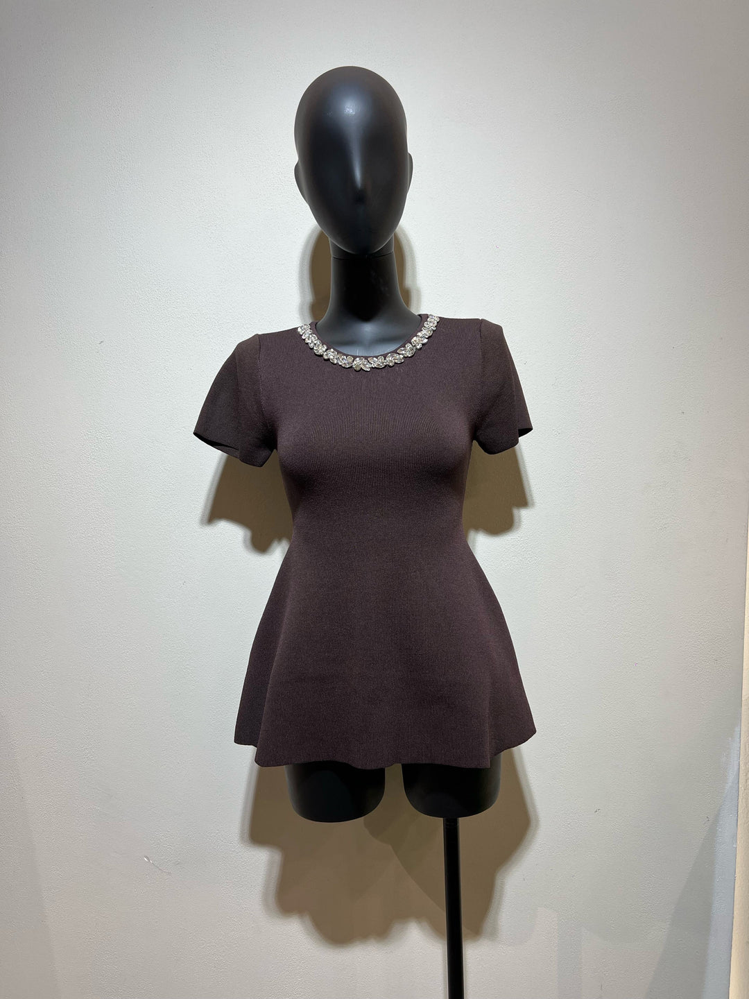 Top ceintré strass col 3213