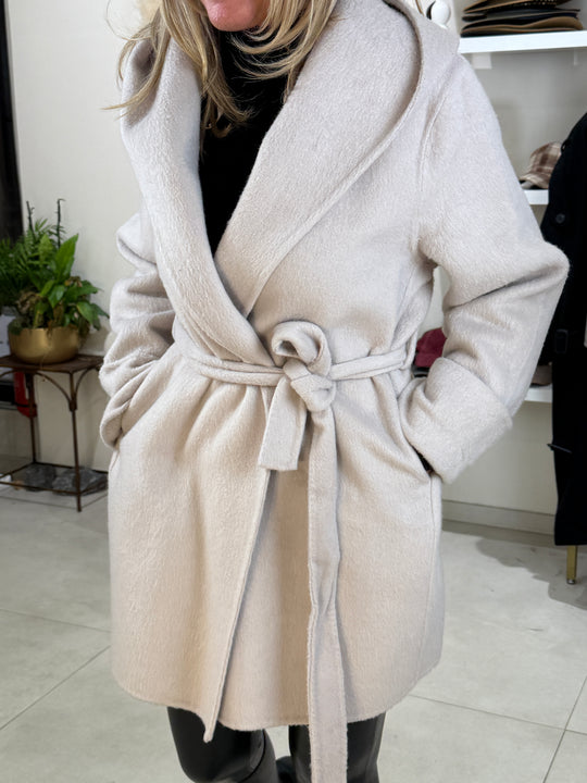 Manteau laine 8970 ecru