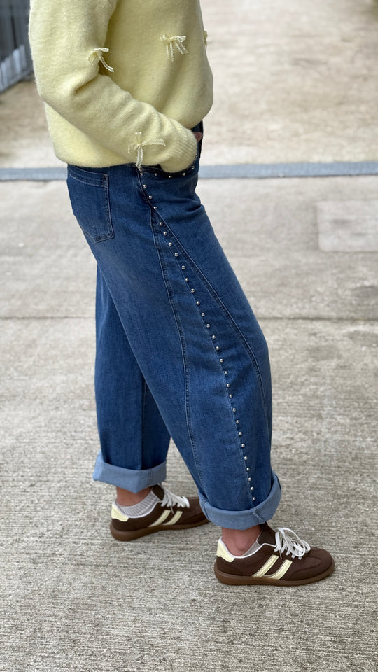 Jean Ballon Cloutés Bleu ST3017