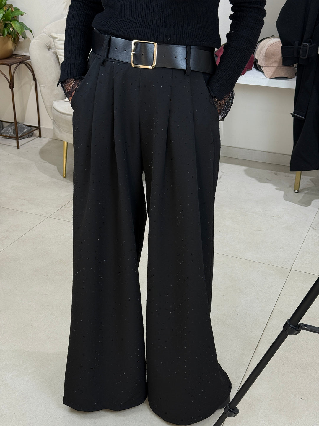 Pantalon pince strass