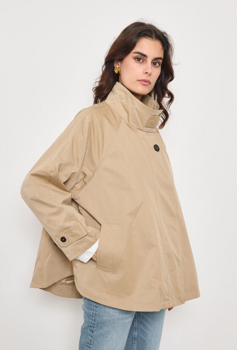 Trench oversize beige court 3067