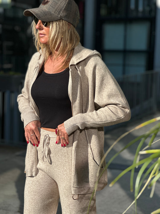 Ensemble Gilet zip capuche et poches 8971A+b