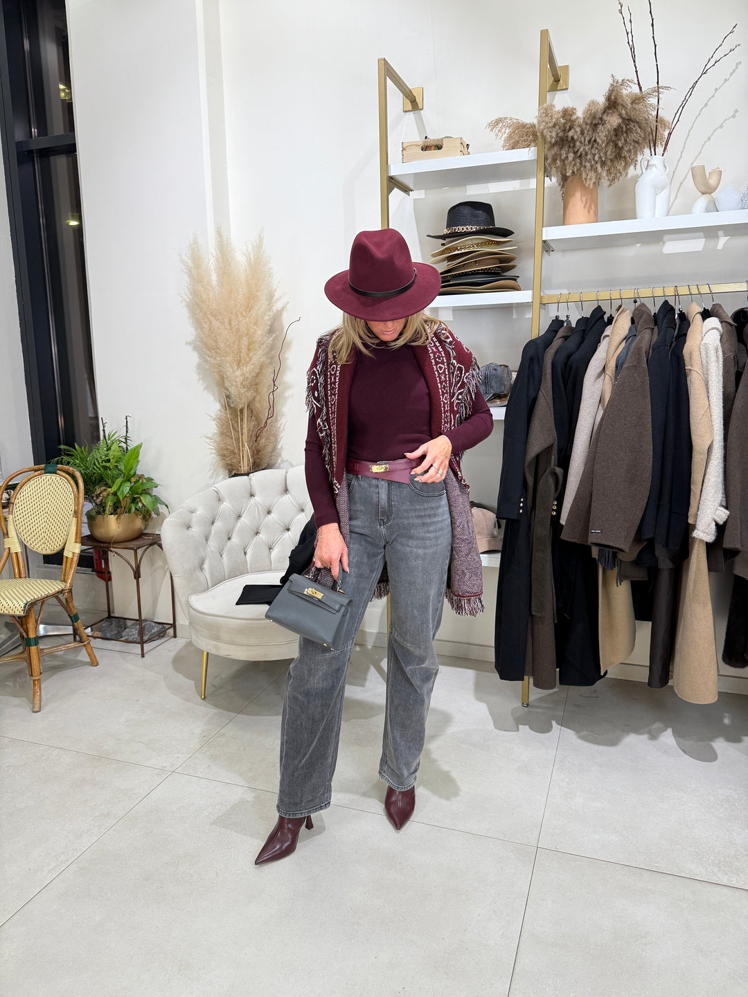 Jean barrel gris revers 3003