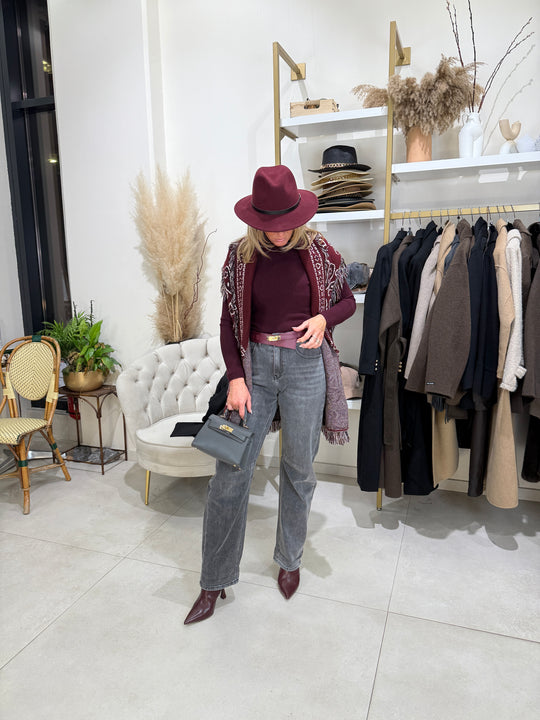 Jean barrel gris revers 3003